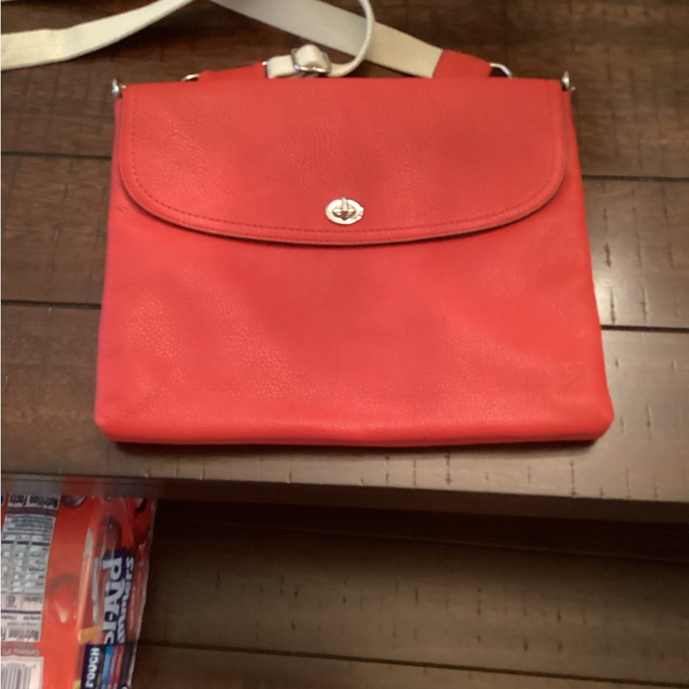 Red crossbody purse
